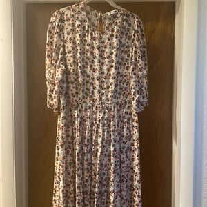 RIXO size large tiered skirt seashell print dress.